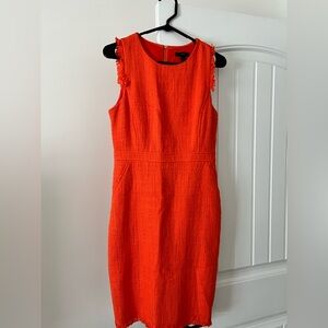 J Crew Orange Sleeveless Dress